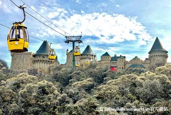 纜車沿途盡覽熱帶山林與法式小鎮風情。（圖／找到了旅行社提供）