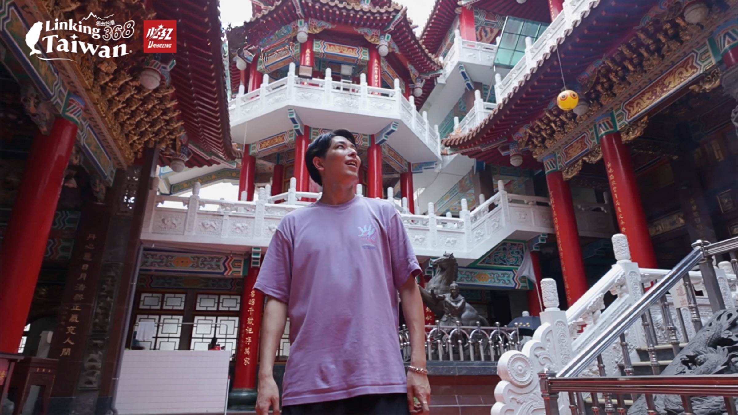 山西宮據說最早是在鄭成功時代創建的，距今已經三百多年，內部真的好寬闊壯觀！不愧是關廟人的信仰中心！（圖／《Linking 368 Taiwan 恁去台灣》提供）