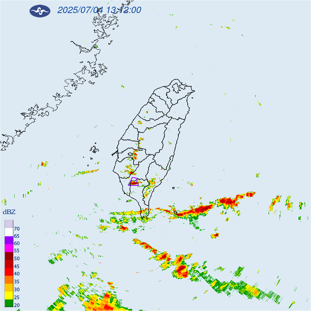 氣象署也針對「高雄市、屏東縣」發布大雷雨即時訊息。（圖／氣象署）