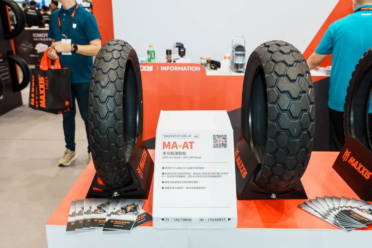 MA-AT適合70%良路與30%惡路，新型式六角型設計助於應力分布平均，後輪有雙膠料配置，可更全面適應不同道路。（圖／林昱丞攝影）