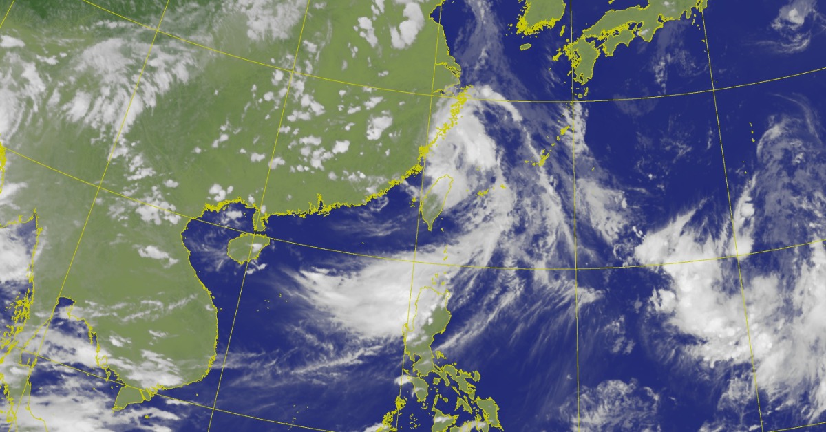 丹娜絲颱風北上之後，低壓帶接力對台灣各地造成降雨。（圖／中央氣象署）