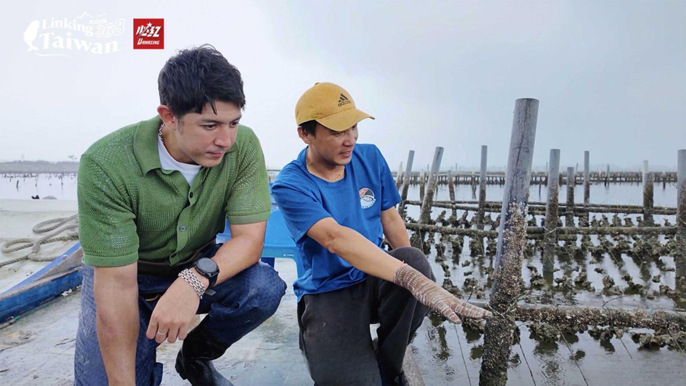 靠海的北門，地勢低平、海水鹹濕，是蚵棚成長的最佳環境，這裡的蚵農依潮汐與季節生活，架蚵、收蚵，是最直接的「靠海吃海」寫照。（圖／《Linking 368 Taiwan 恁去台灣》提供）