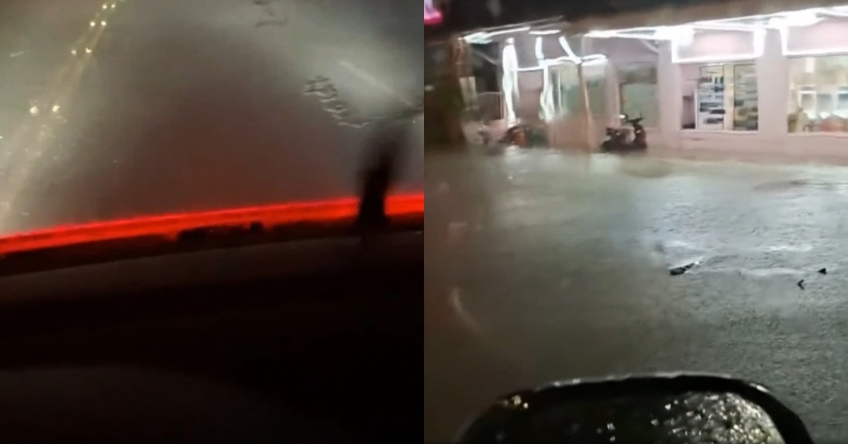 丹娜絲颱風重創嘉南地區，台南的119的救護車在風雨中出動救人，連救護車差點都被吹翻。（圖／翻攝自Threads＠jackey__wu）