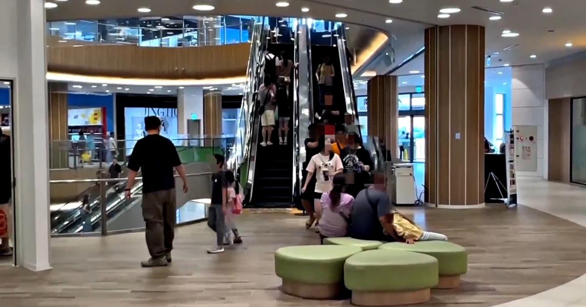 台中市放颱風假，各大百貨宣布11點正常營業，人潮多2成。（圖／東森新聞）