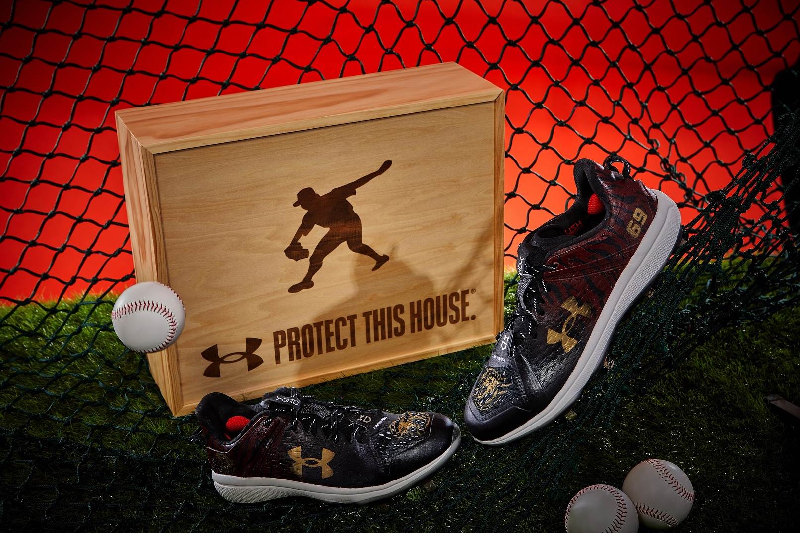 「本土王牌」樂天桃猿黃子鵬,彩繪鞋黑金紅三色搭配展現王者氣場