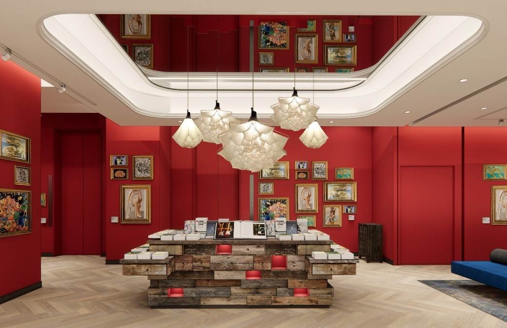 「玲廊滿藝」以書畫相映，「書畫博客」打造藝術作品與實體書店共生的獨特空間。（圖／統一提供）