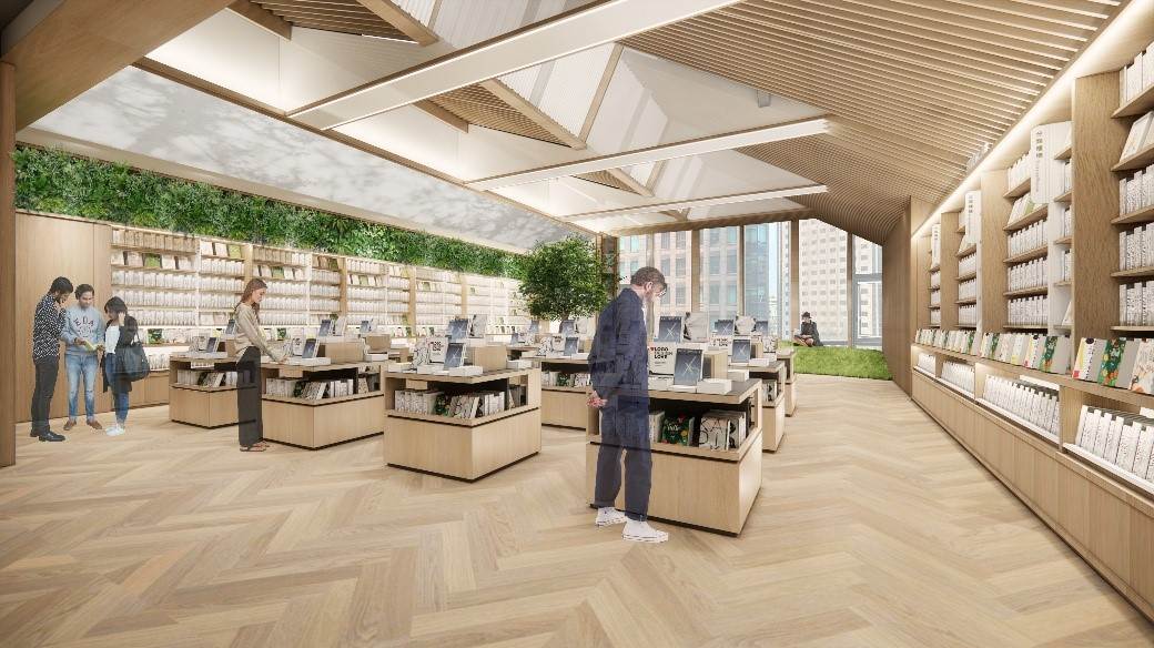 「閱讀綠境」以光影與綠意為靈感，為愛書人營造一處身心放鬆的都會綠洲，猶如徜徉在大地的懷抱中，享受閱讀。（圖／統一提供）