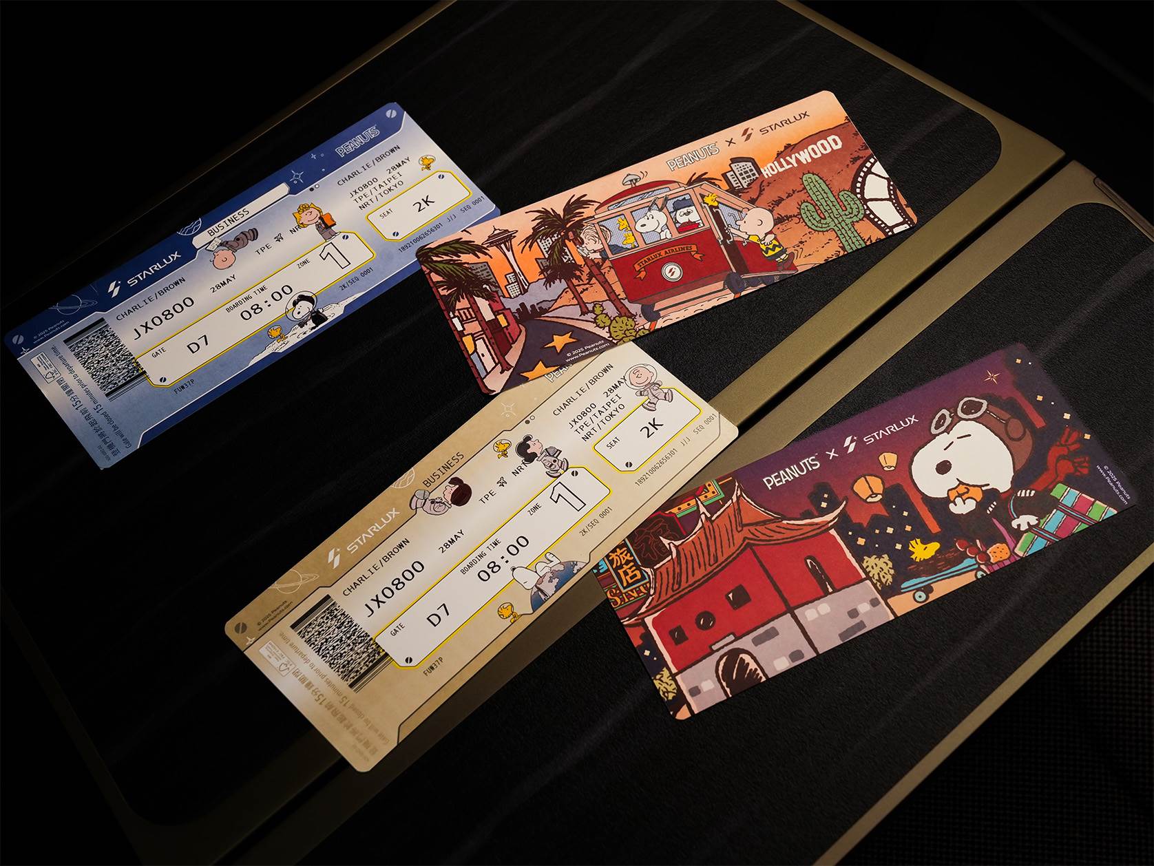 SNOOPY登機證是人氣王，去回程不同款式。（圖／星宇航空提供）