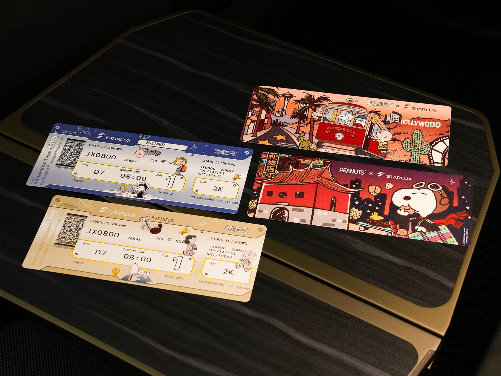 SNOOPY登機證是人氣王，去回程不同款式。（圖／星宇航空提供）