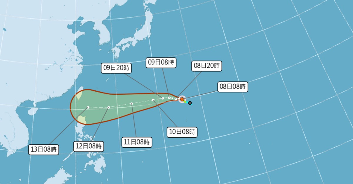 輕度颱風「楊柳」在西北太平洋生成。（圖／翻攝自氣象署）