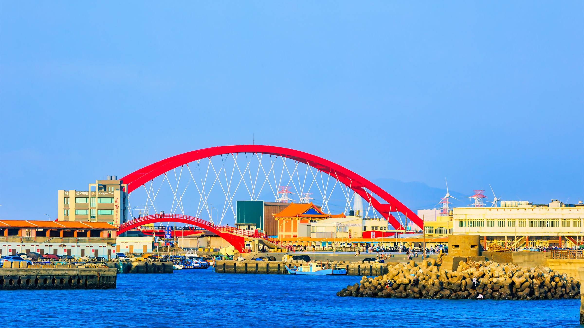 桃園竹圍漁港。（圖／桃園市政府提供）