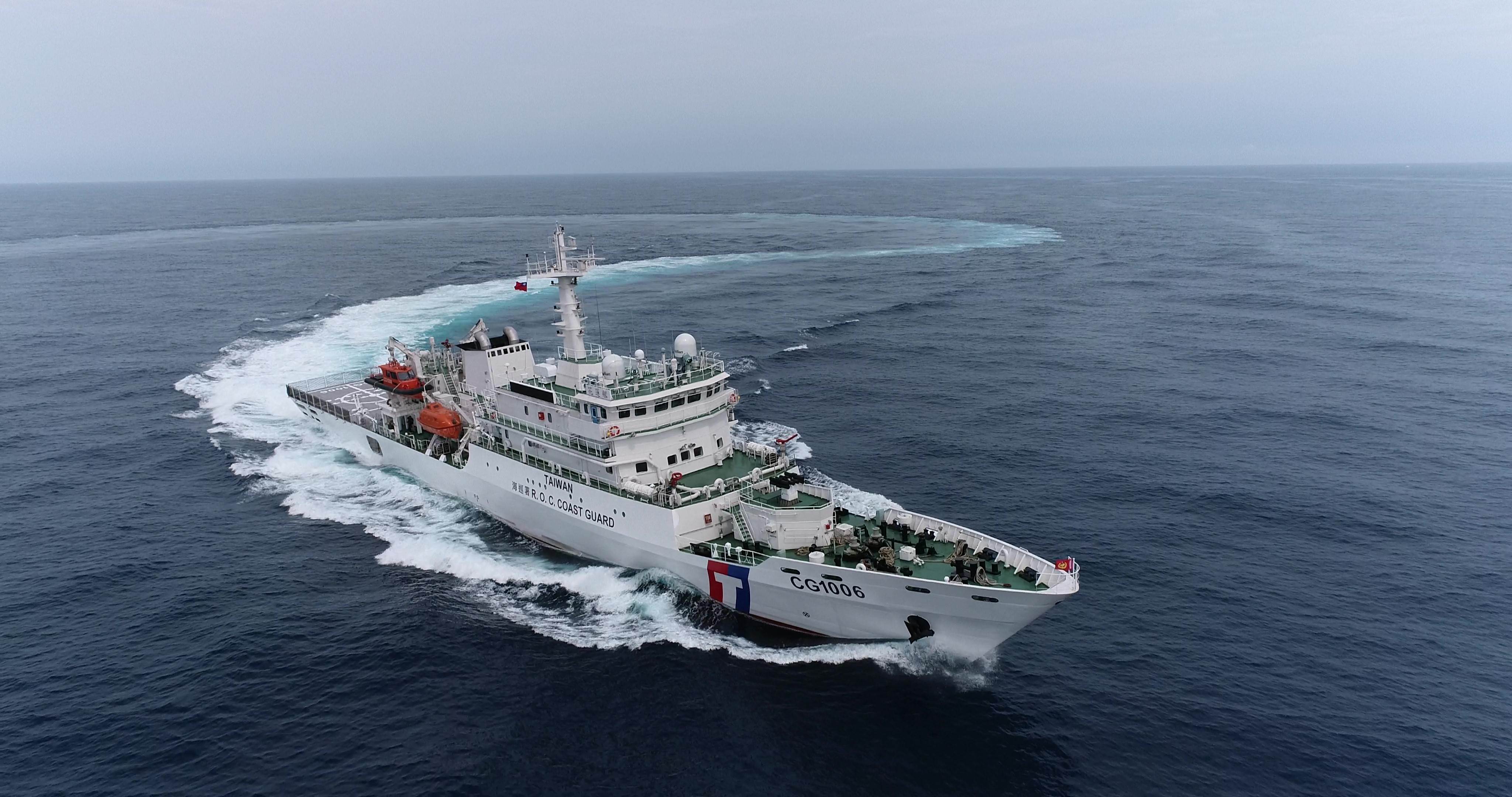 海巡署國艦國造的1000噸級「花蓮艦」正式交船，投入海巡行列。圖／海巡署提供