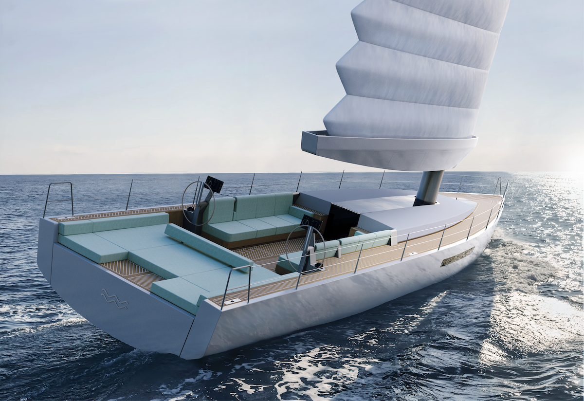 藉由米其林「WISAMO風能推進系統」，AQUA能依據航向與風力自動調整，操作簡單，即使非專業人士也能輕鬆掌握。（圖／米其林提供）