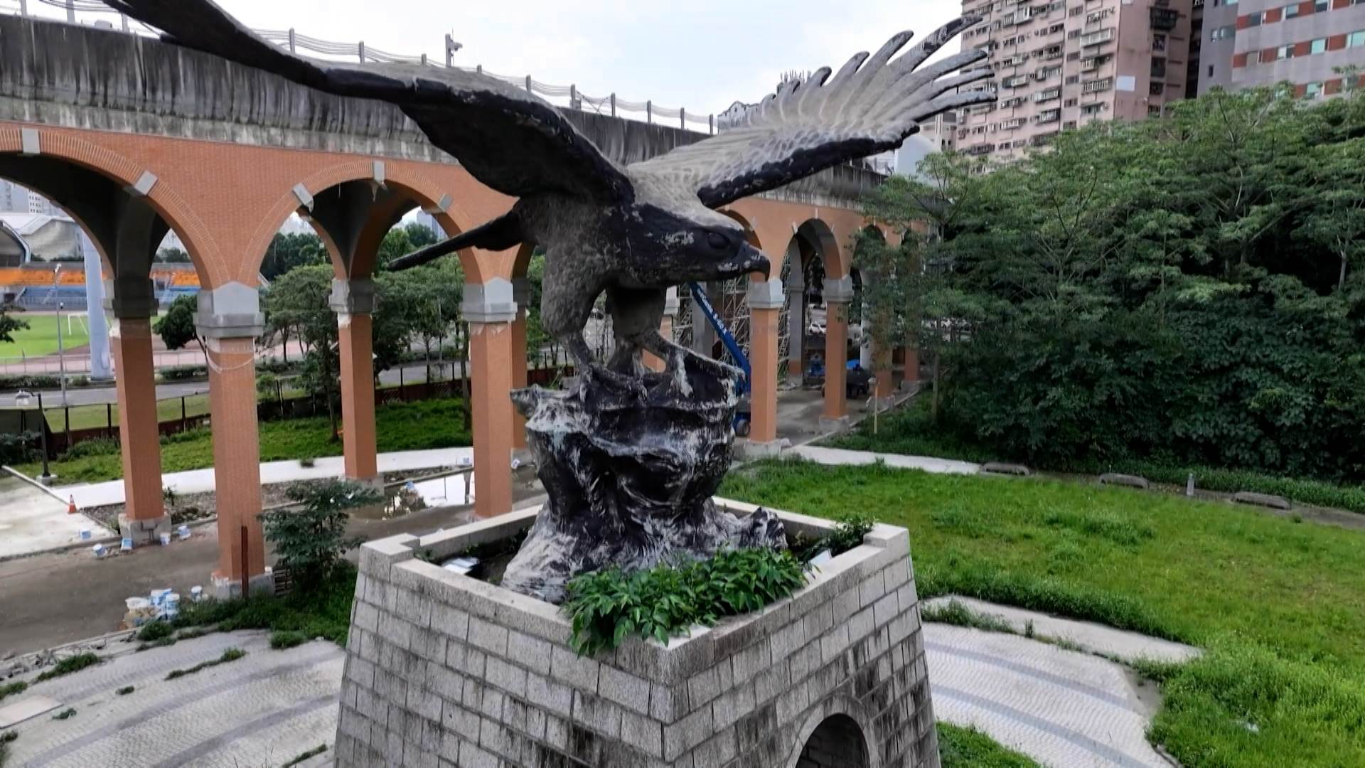 飛鳶廣場思古迴廊。（圖／東森新聞）