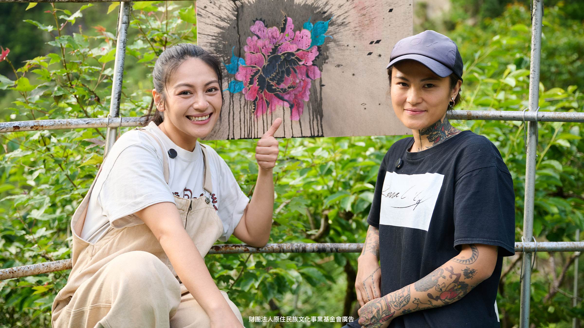 泰雅族藝術家Yabun Yuma蔣沛珊，將狩獵經驗與繪畫結合，展現出跨文化的視野與力量。（圖／原文會提供）