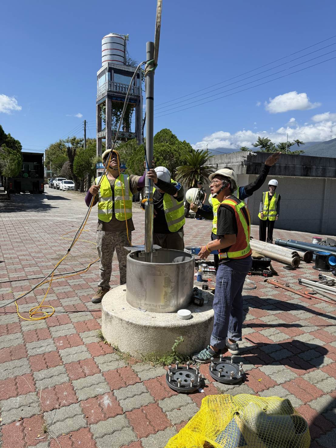 太巴塱觀測井安裝電動抽水機,以增加供水量。(圖/台水公司)