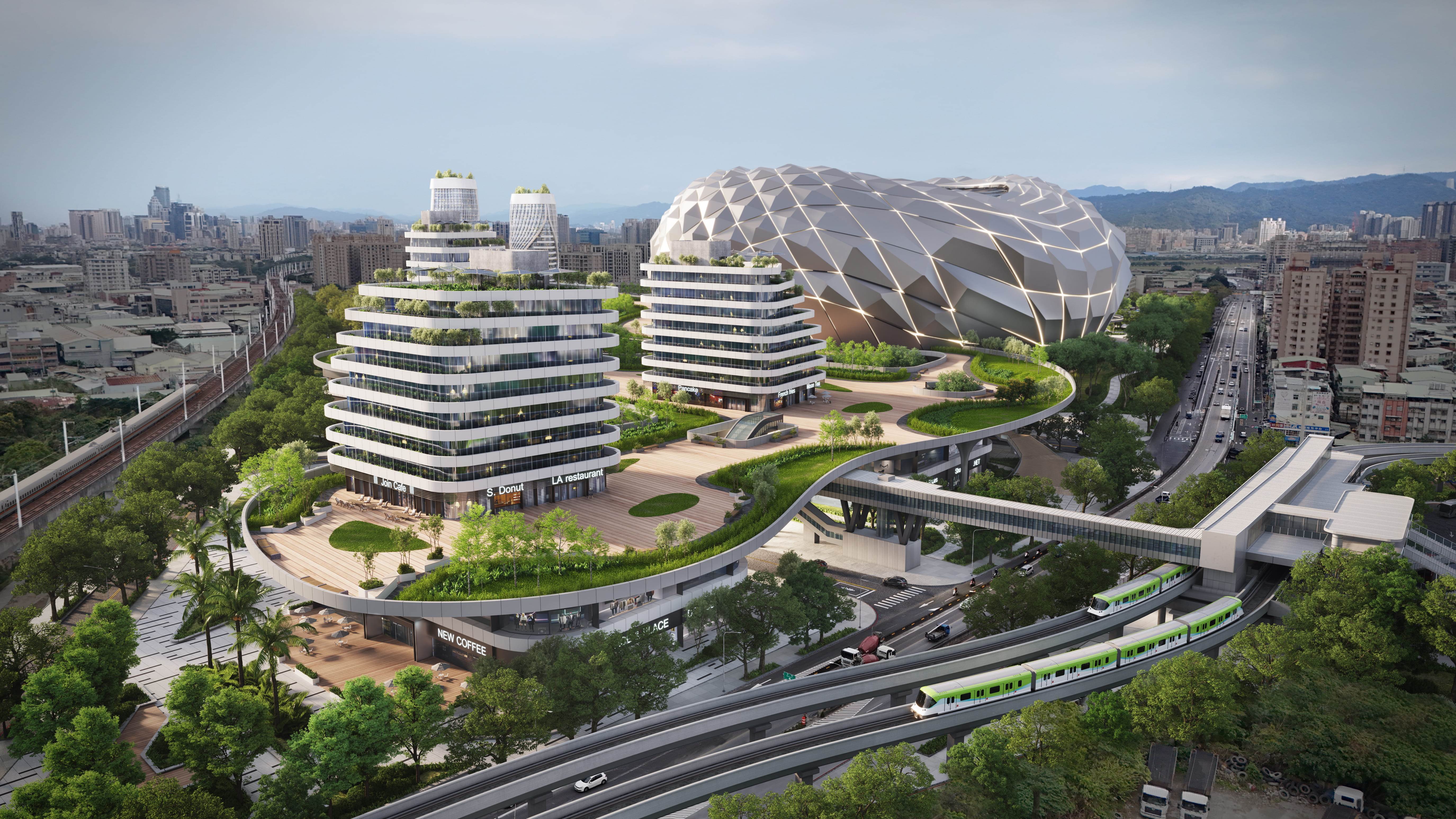 樹林巨蛋模擬示意圖。