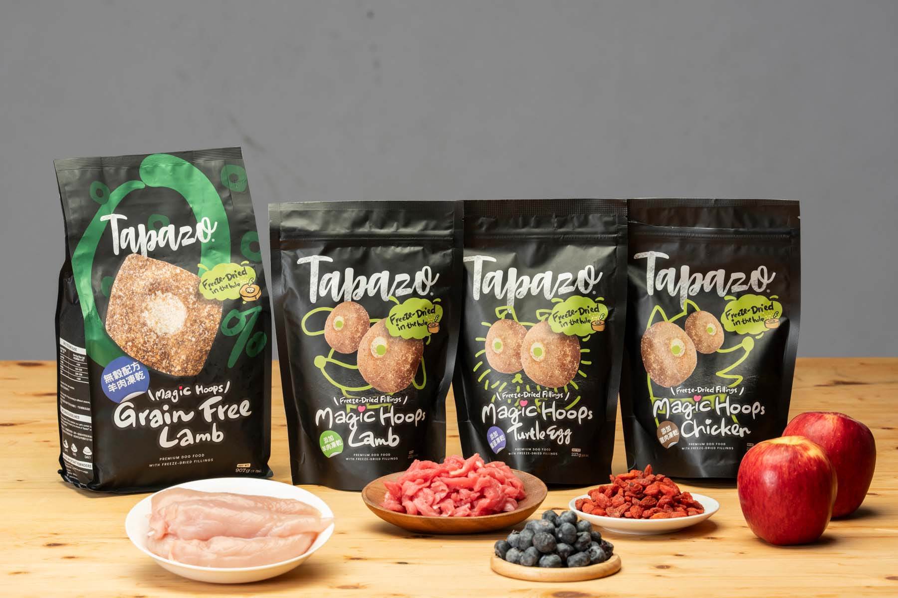 狗狗填心糧分為無穀羊肉口味，低敏雞肉口味、鱉蛋口味、羊肉口味。（圖／攝影Leon Hung）