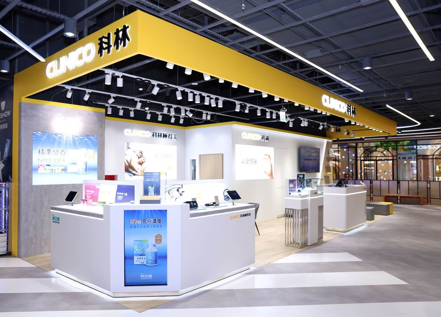 顛覆傳統模式、科林領先業界進軍百貨通路，讓消費者在購物同時，一站式了解自身聽力、睡眠品質及身體所需保健食品。（圖／科林提供）