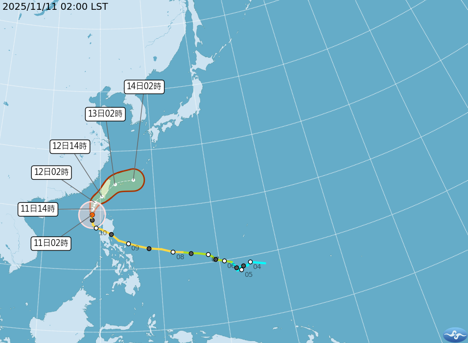 颱風鳳凰來勢洶洶。（圖／氣象署）