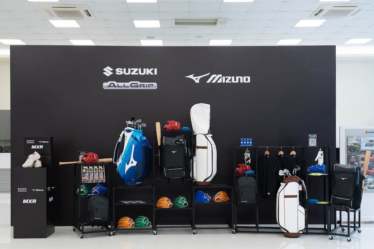 ALLGRIP × MIZUNO全新合作系列商品目前有慢跑鞋、棒球系列商品、高爾夫球系列與休閒後背包。(圖/TAIWAN SUZUKI提供)