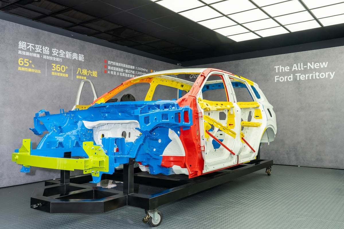 車身配備超過65%的高強度鋼材,搭配「八橫六縱」的車體結構,能更有效地守護車內乘客安全。(圖/林昱丞攝影)