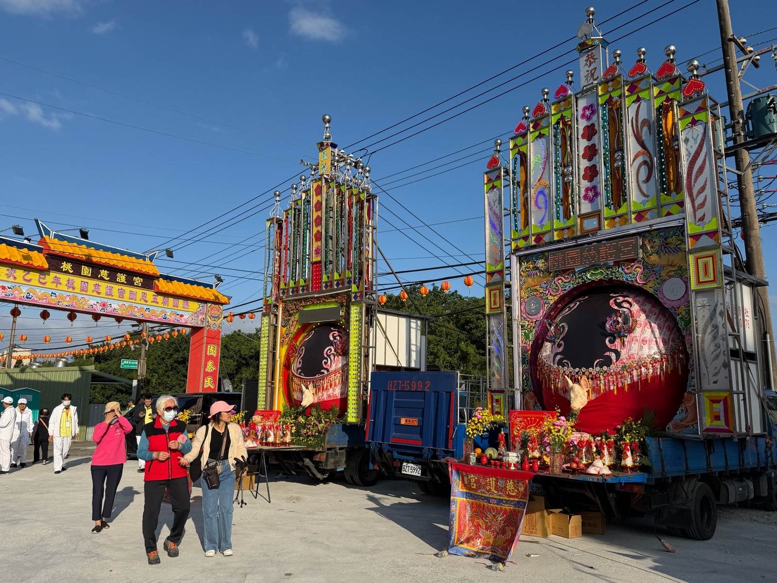 以台灣壽司米親手打造重600斤的「白米大神豬」表達感恩大地、祈願五穀豐登之意。 （圖／Linking 368 Taiwan恁去台灣提供）