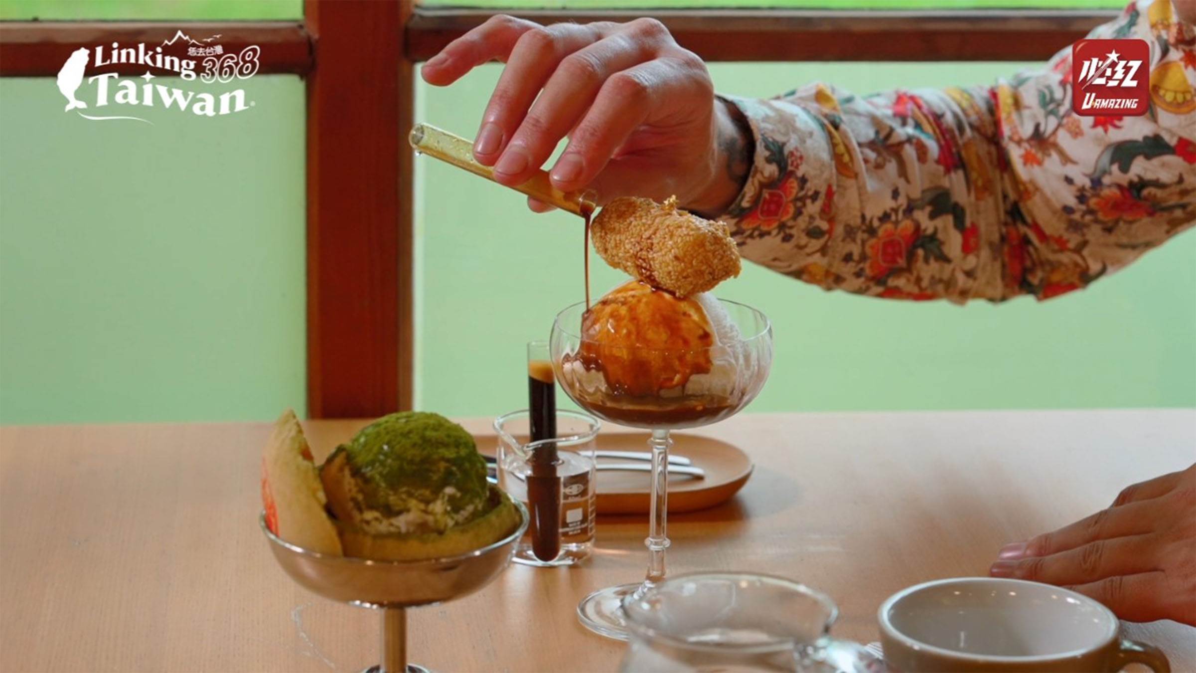這裡每一道甜點，都藏著臺南的味道，從食材到手藝，透著在地的細緻與巧思，讓馬丁印象超深刻！（圖／《Linking 368 Taiwan恁去台灣》提供）