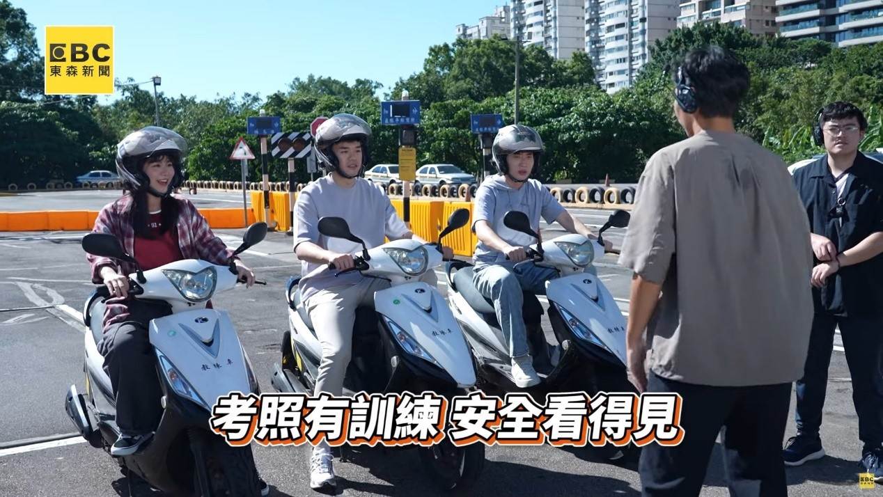 王齊麟親自到駕訓班接受完整訓練，希望能喚起年輕騎士對「訓練」的重視。（圖／東森新聞）