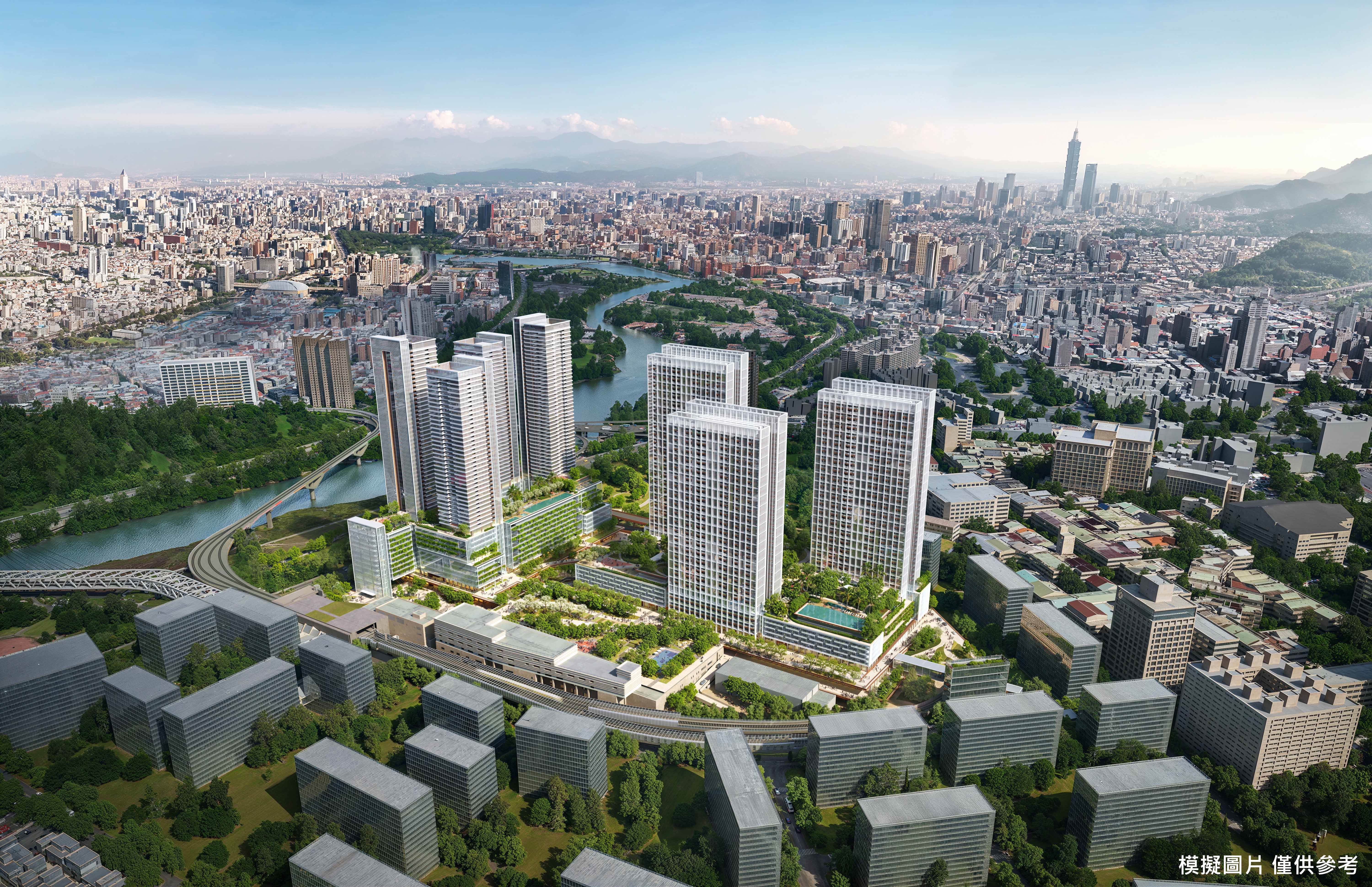 十四張站暨南機廠捷運開發案模擬圖。（圖／新北市政府提供）