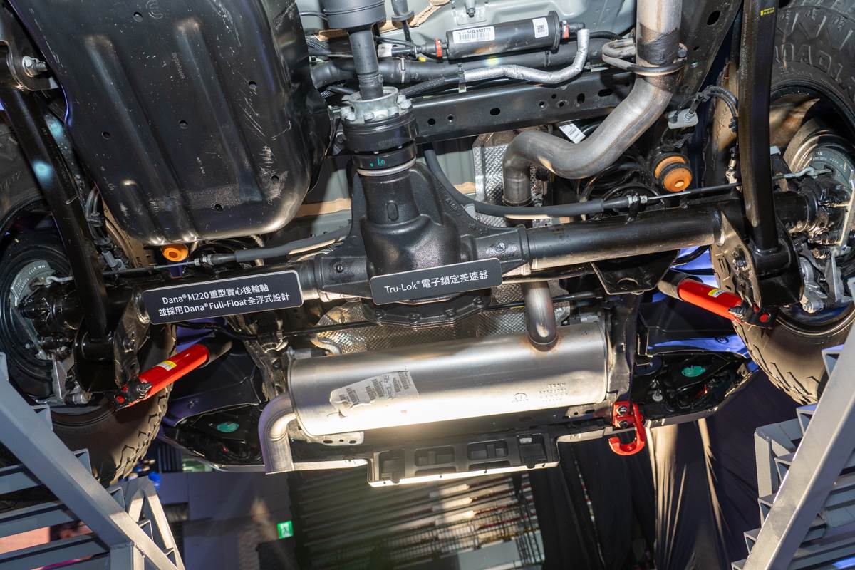 Wrangler Rubicon前軸配備Dana M210 HD,後軸則採用Dana M220 HD,更升級為採用全浮式設計。(圖/林昱丞攝影)