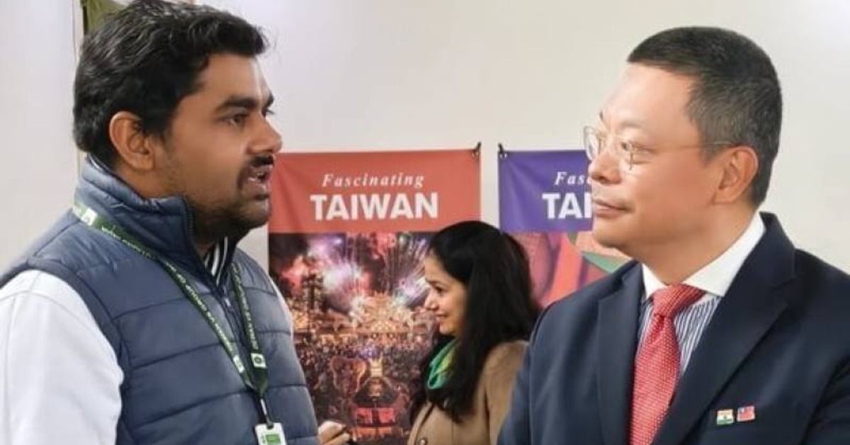 駐印度副代表謝柏輝（圖中右邊）今天突然猝逝。（圖／僑務委員會官網）