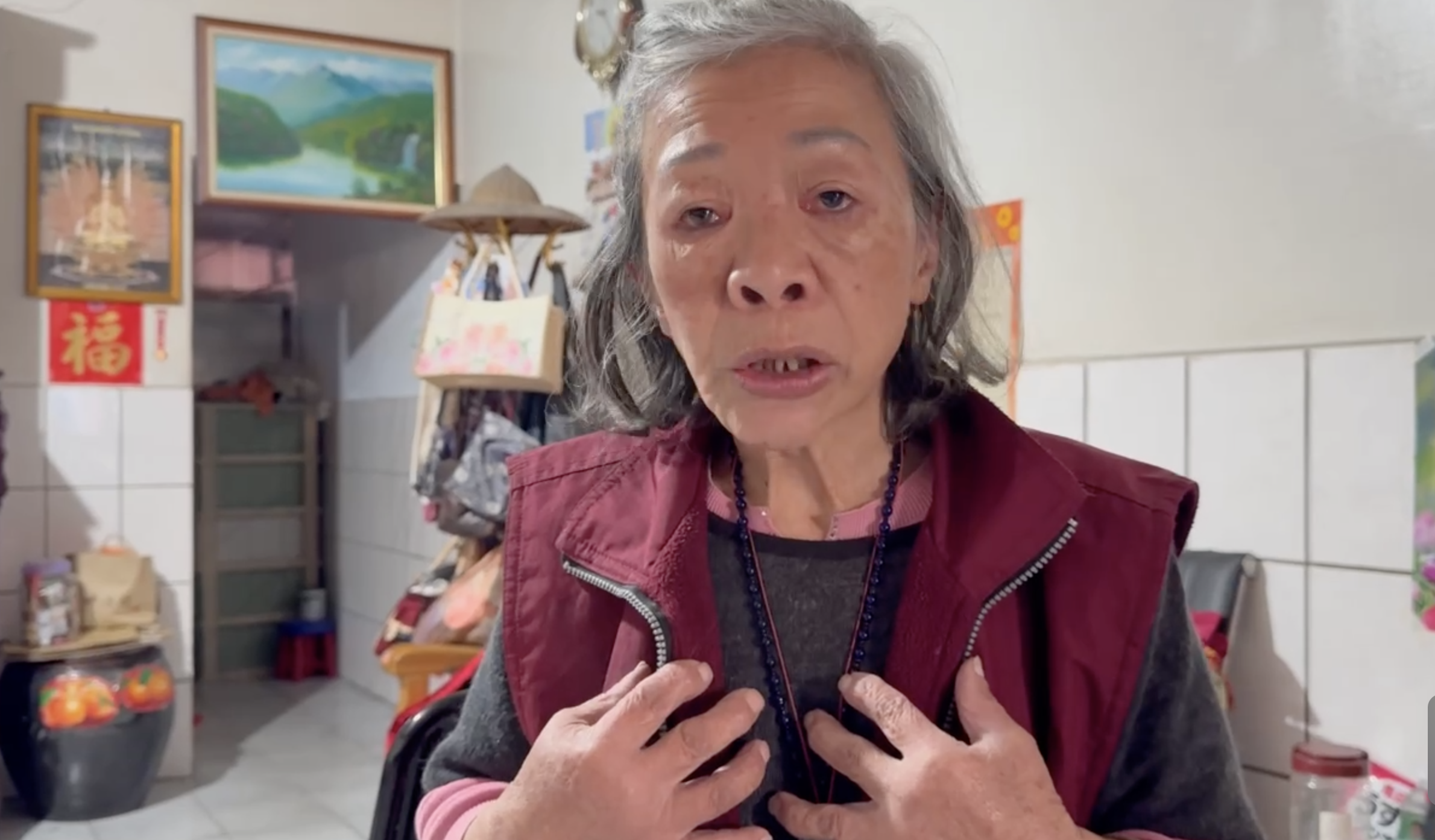 余家昶的母親說市長蔣萬安說他救了很多人，我以他為榮，但我失去了這個兒子，心都碎了。翻攝畫面