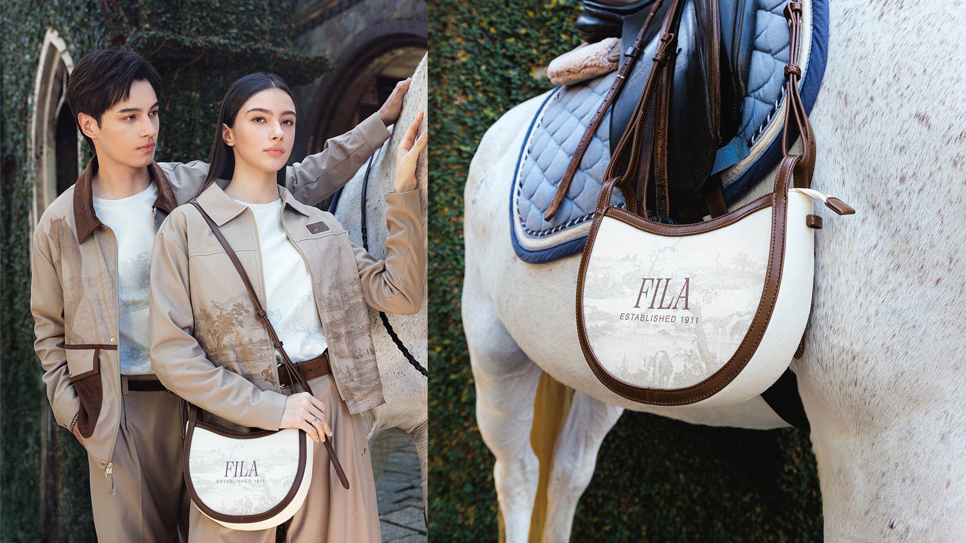 FILA x 故宮聯名，最值得揹上身的是這咖馬鞍包。（圖／FILA提供）