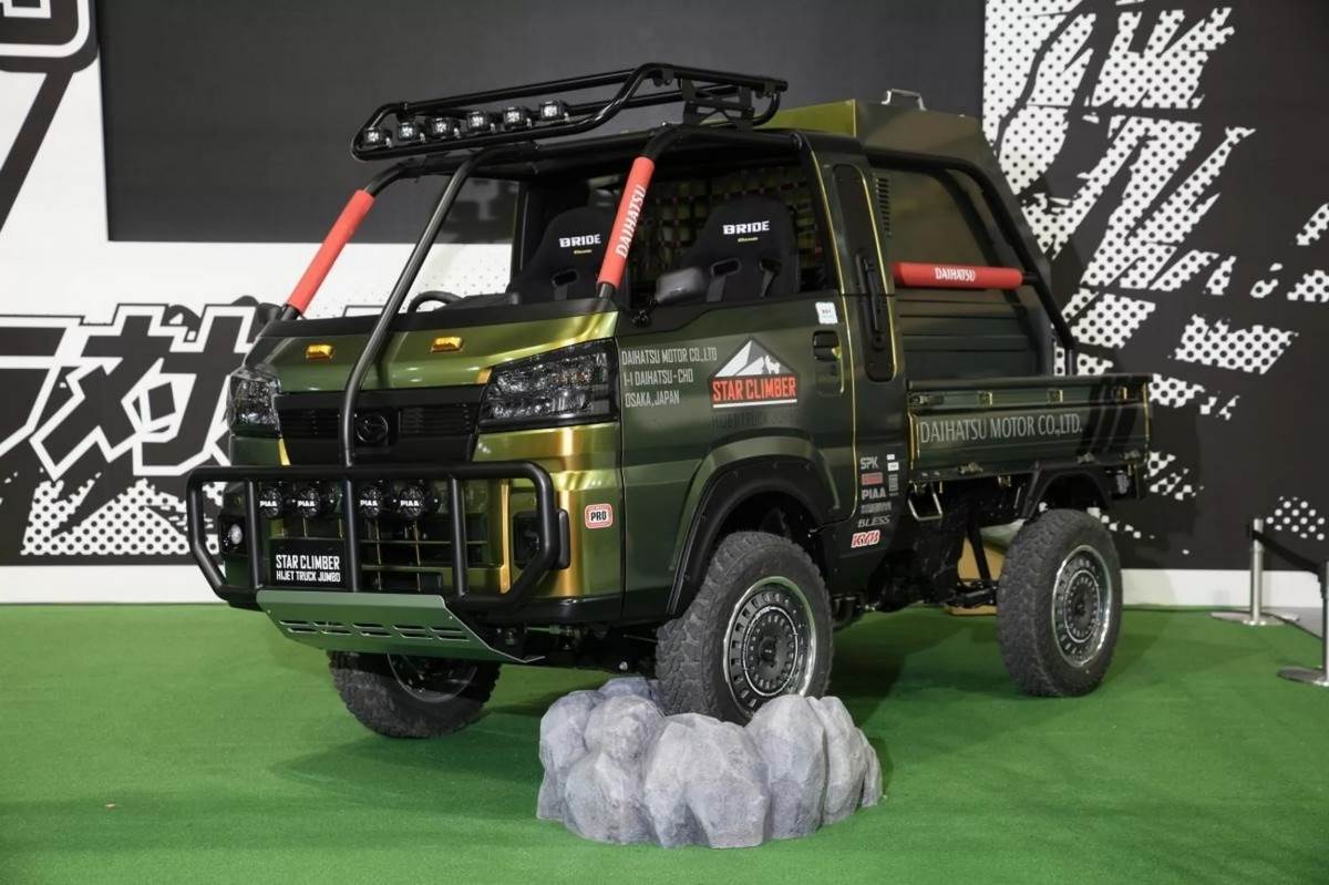 大發的Hijet Jumbo Star Climber採用開放式車頂與大型防撞設計。(圖/豐田提供)