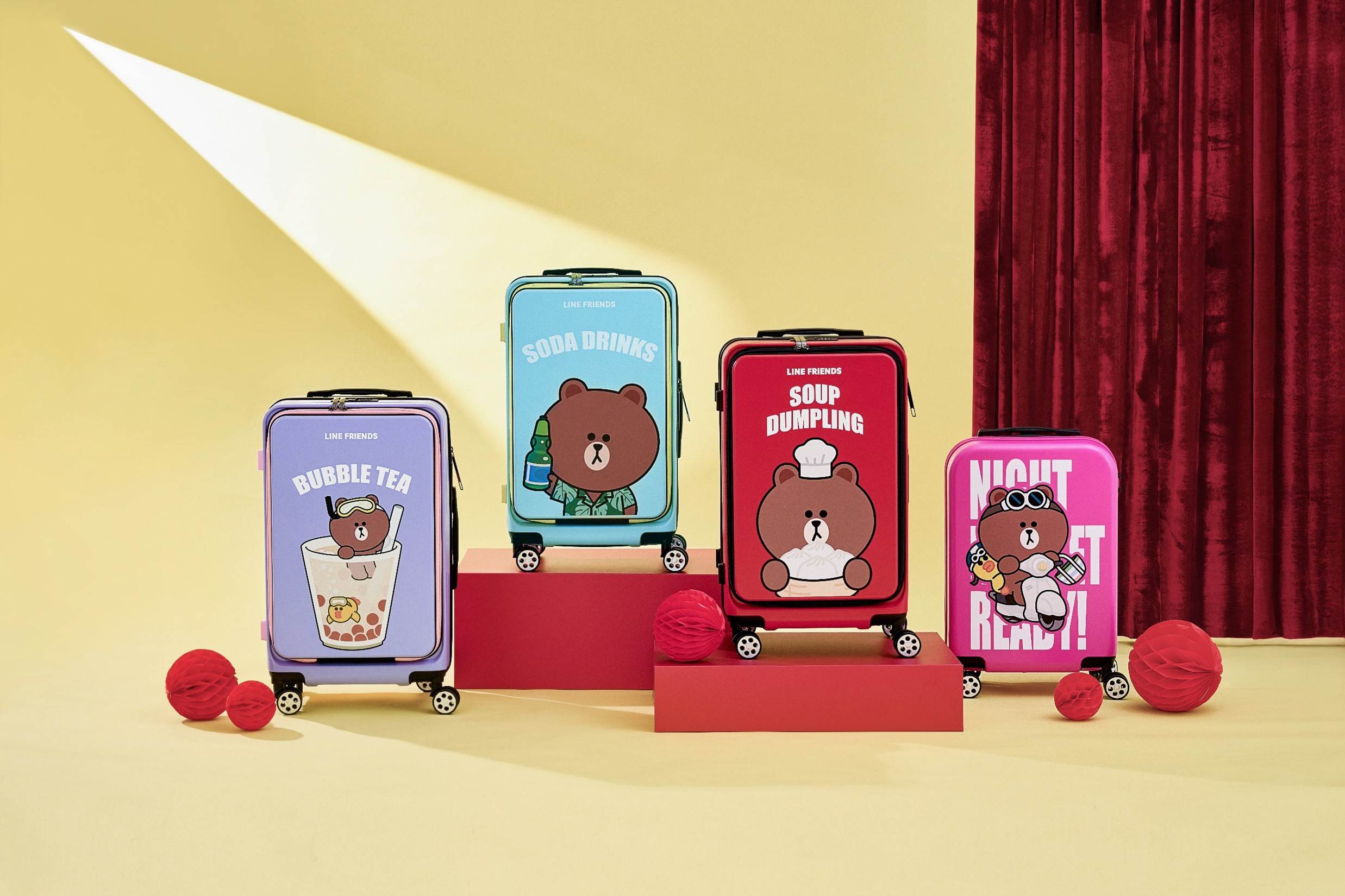 「桂格養氣人蔘」推出超限量特規組合，只要購買養氣人蔘或養氣人蔘無添加糖配方94入或76入，就能帶走LINE FRIENDS在地特色前開式行李箱或登機箱！