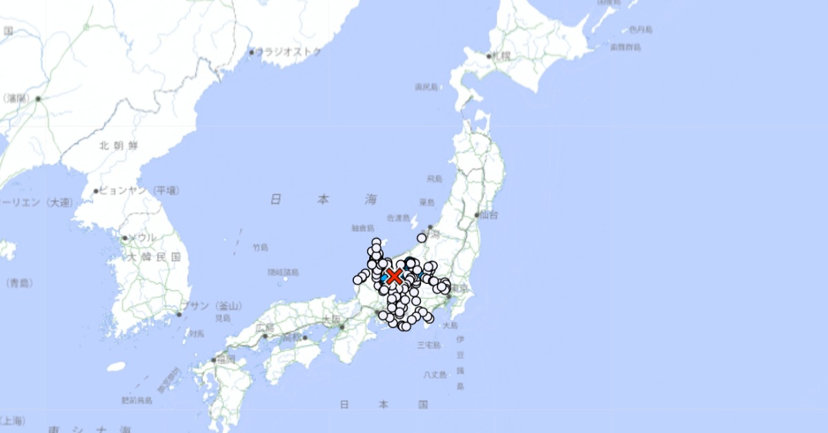 快訊／日本岐阜縣「飛驒地方」 發生規模5.2地震