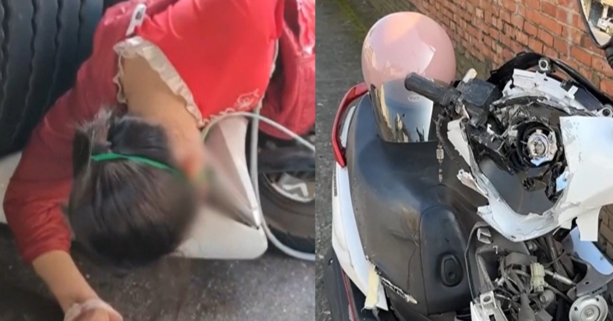 拖板車大外割迴轉 直行婦衝撞卡車底遭拖行