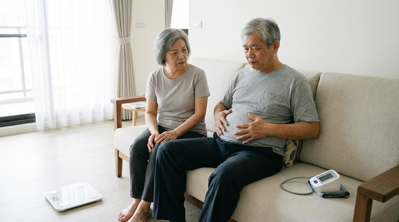 熟齡族群面對代謝速度放緩，健康管理更需留意。（圖／AI生成）