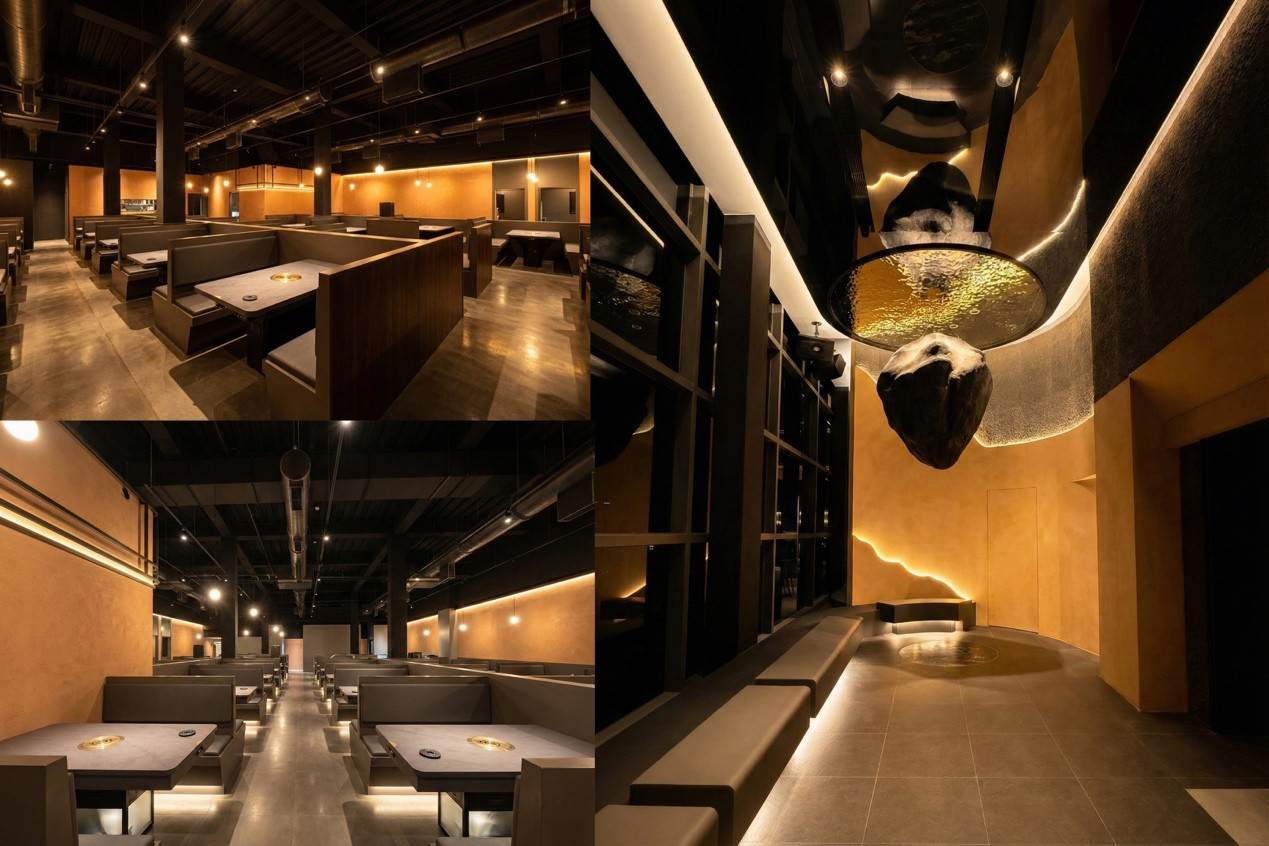 345坪奢華空間＋80人包廂 瞄準商務宴客與大型聚餐。（圖／岩漿火鍋提供）