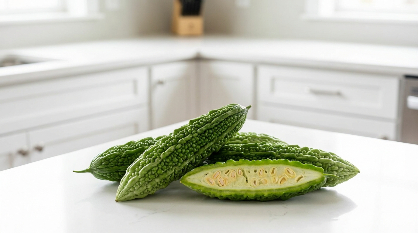 苦瓜胜肽小分子好吸收，與胰島素協作提升代謝，降低糖分變成脂肪機率。（圖／AI生成）
