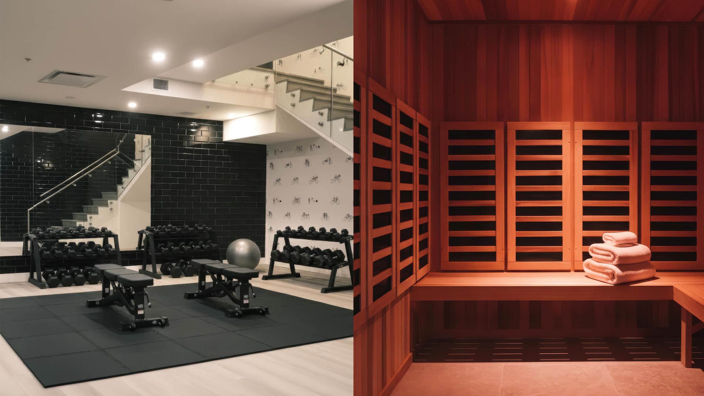 從專業級健身房到療癒桑拿室，皆是為了讓住戶在繁忙都市中保有完整且具層次的住宅體感。（圖／閣睿國際置業提供）