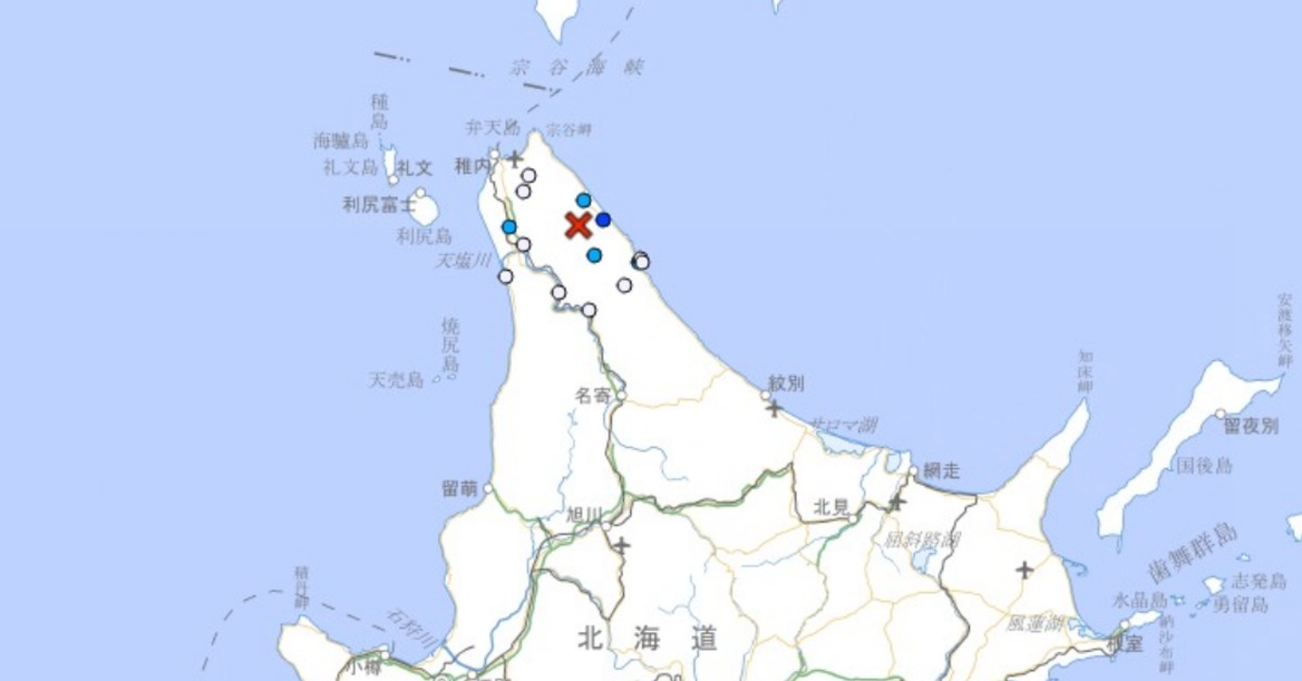 新／日本北海道連2震！最大震度3 無海嘯疑慮