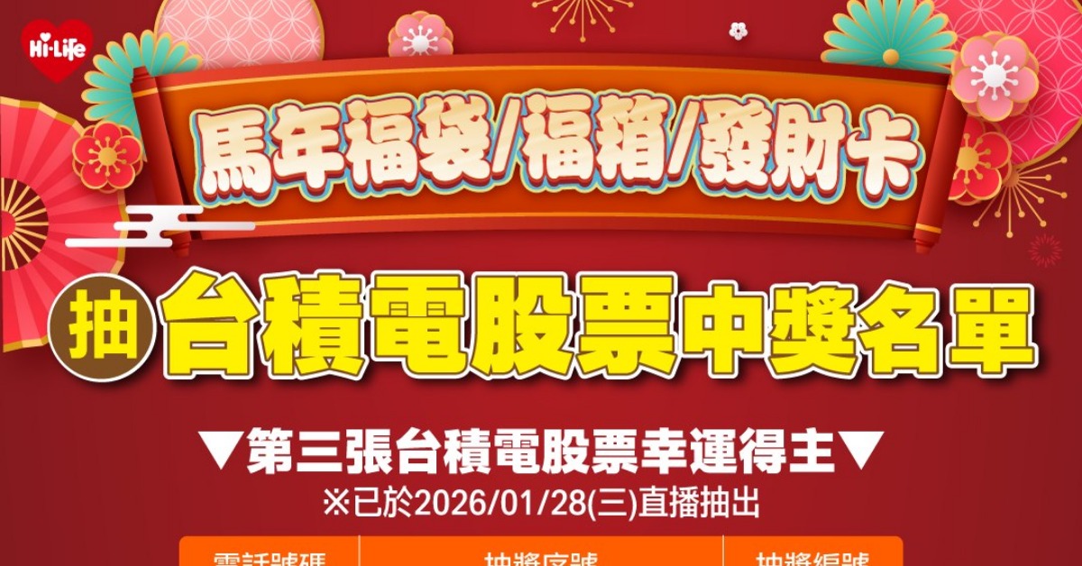 現賺182萬！萊爾富抽出第3張台積電股票 獎落這縣市
