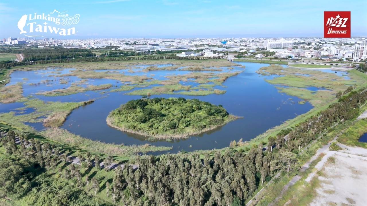 港口滯洪池亦稱港灣滯洪池，為臺南市規模第二大的滯洪設施，與蘇厝滯洪池共同肩負安定地區防洪治水的重要任務。（圖／Linking 368 Taiwan 提供）