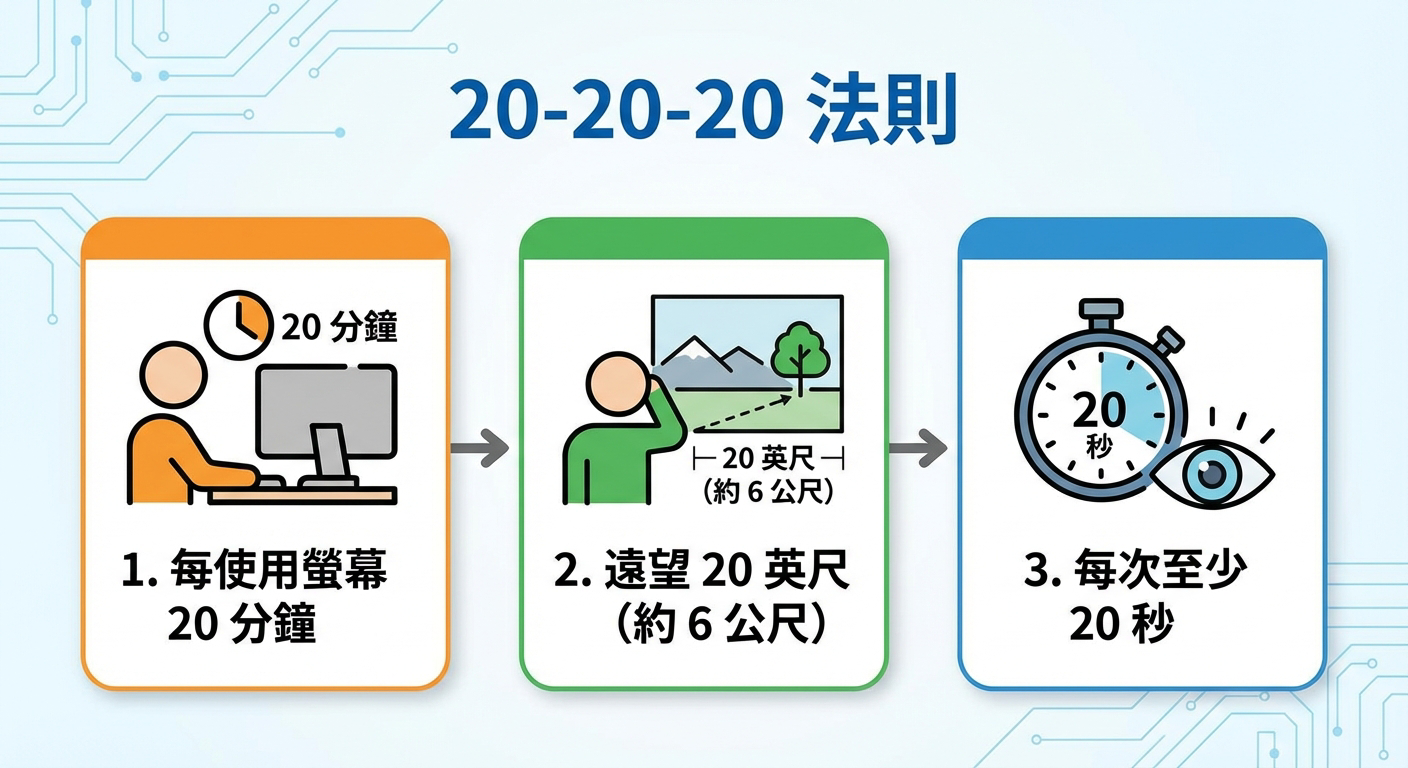 減緩現代人「電腦視覺綜合症」所引起的眼部不適、視覺疲勞。（圖／AI生成）