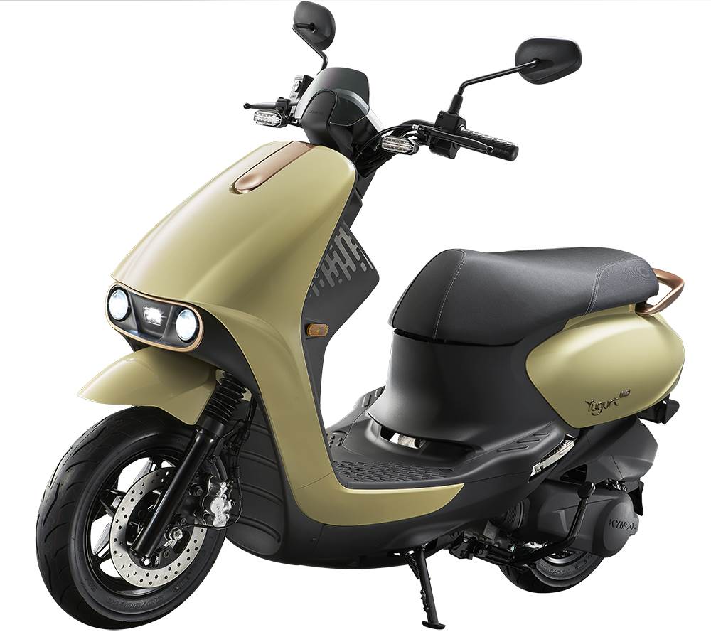 「Yogurt Slim 125優格塑身特仕版」珍珠黃。（圖／KYMCO提供）