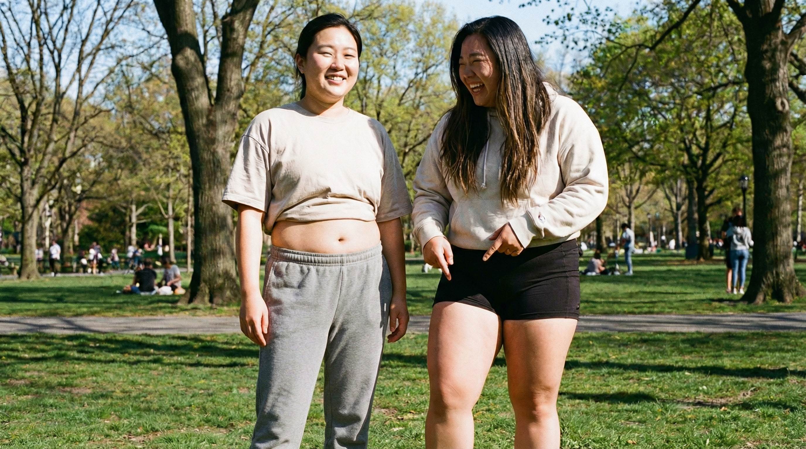 蘋果型身材比梨型身材的人罹患失智症的風險更高。（圖／AI生成）