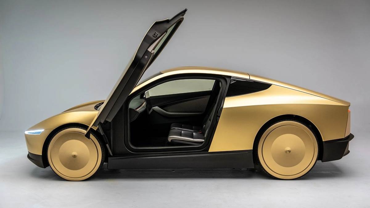 Cybercab雖然設計非常前衛，但目前尚未揭露實際量產車的模樣。（圖／特斯拉提供）