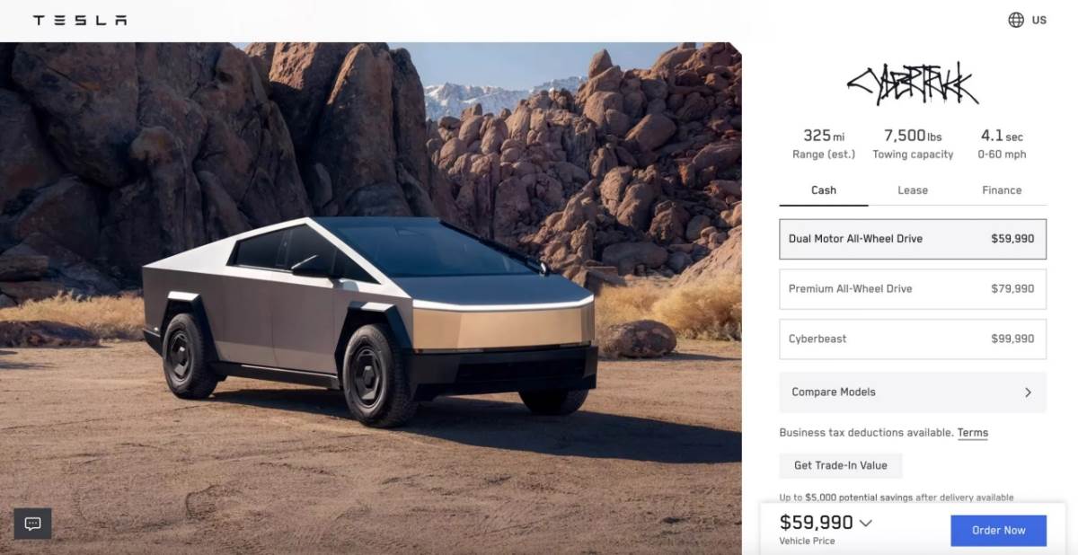 雖然入門車型價格高於預期價格，但頂級三馬達車型的降價讓人感到意外。（圖／翻攝自特斯拉官網）